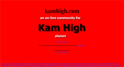 Desktop Screenshot of kamhigh.com